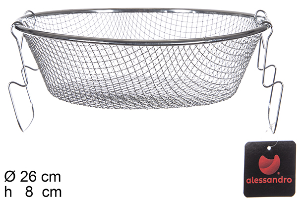 Cesto para fritar em aço inoxidável 26 cm