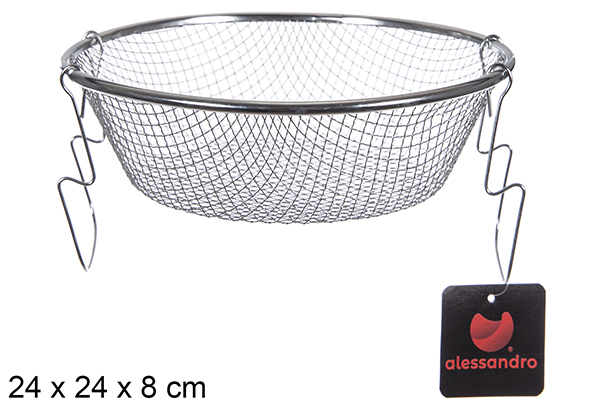 Stainless steel frying basket 24 cm