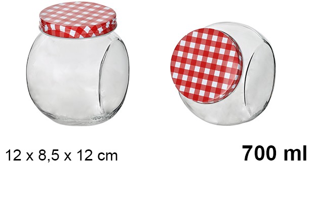 [102441] Frasco de vidro com tampa de metal 700 ml