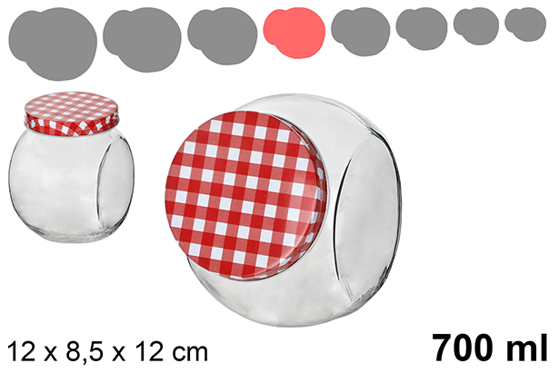 [102441] Glass jar with metal lid 700 ml