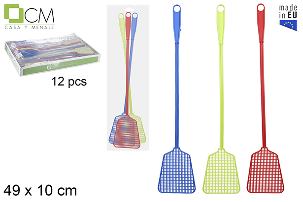 Pack 3 paletas matamoscas 49 cm