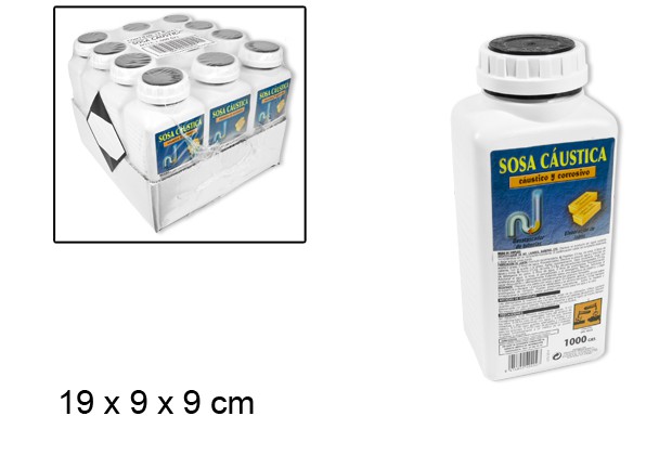 Sosa cáustica bote 1 kg.