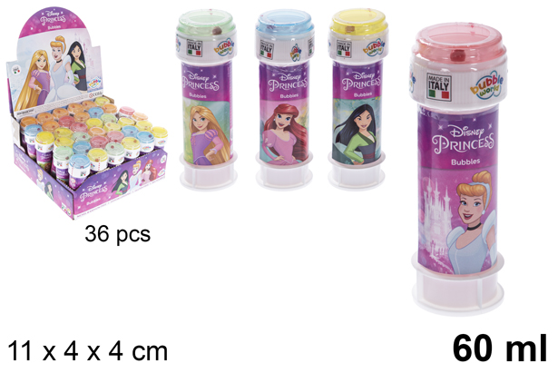 Tubo pompas jabón Princesas 60 ml