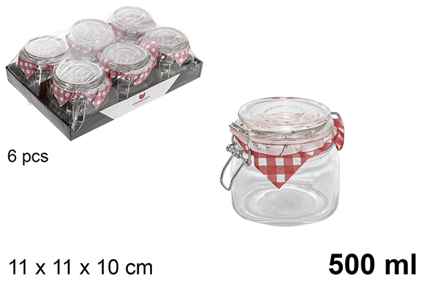 Barattolo di vetro ermetico 500 ml