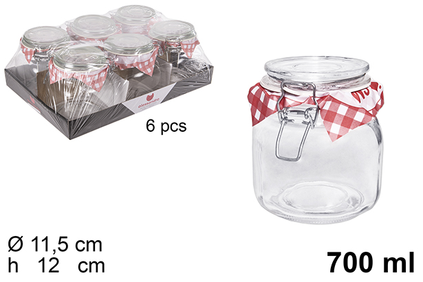 Bocal en verre hermétique 700 ml
