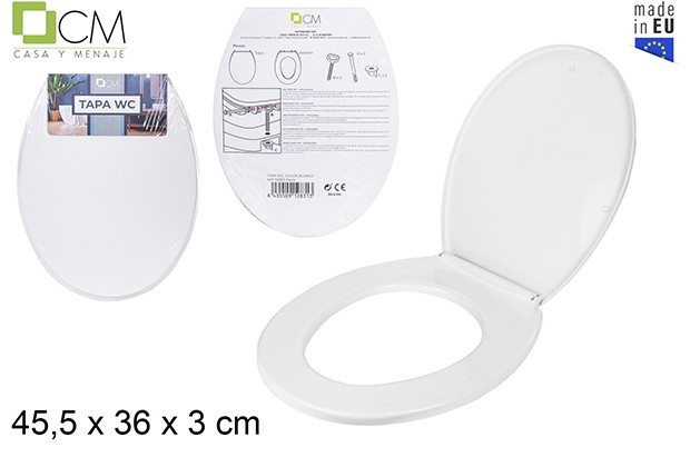 Tampa de vaso sanitário de plástico branco