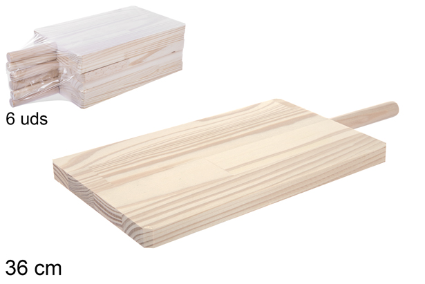 [105343] Wooden cutting board with handle 36 cm