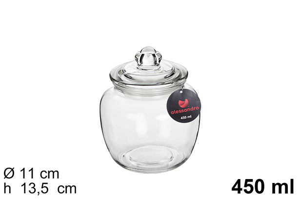 Bote cristal hermético 450 ml
