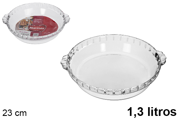 Medium glass quiche mold