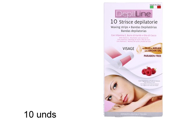 Pack 10 strisce per la depilazione del viso