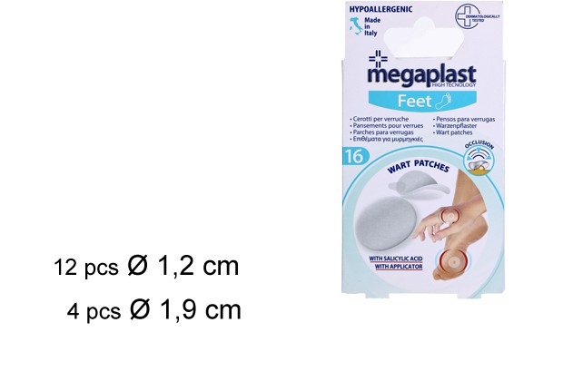 Pack 16 parches para verrugas 2 tamaños