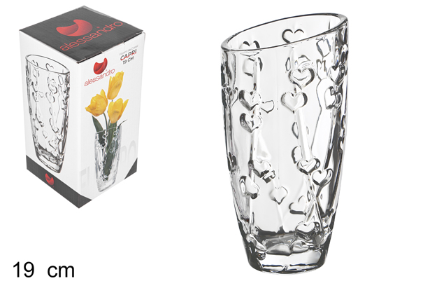 Florero cristal Capri 19 cm