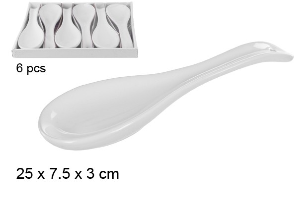 Rest-cuillère en cramique blanche