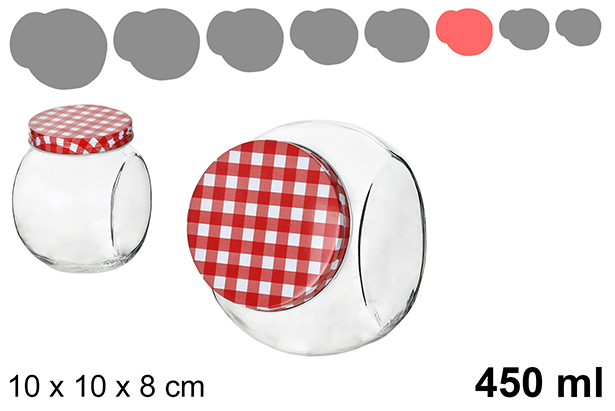 [102440] Glass jar with metal lid 450 ml