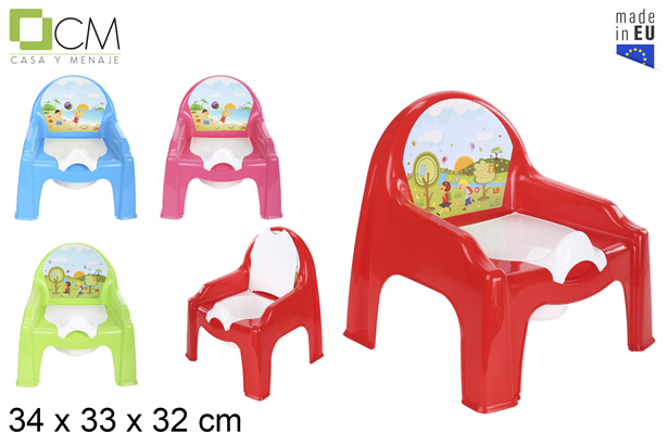 [103091] Pot bébé avec dessin d'enfant couleurs assorties