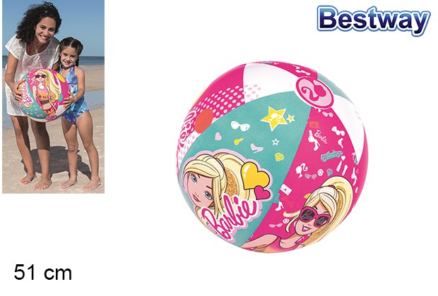 Pallone da spiaggia gonfiato Barbie 51 cm