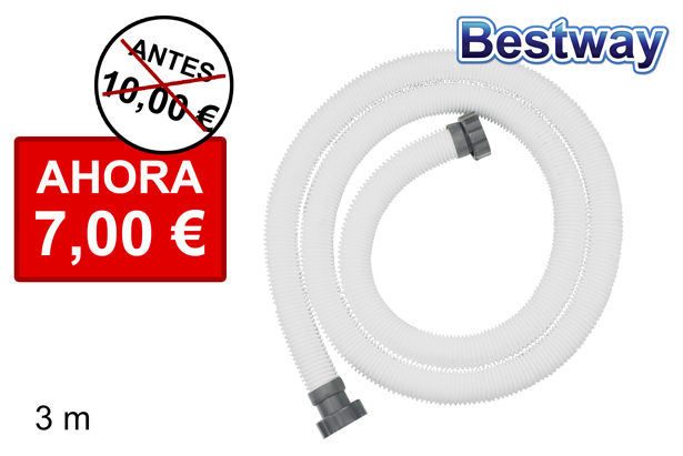 Manguera con rosca 38 mm x 3 m.