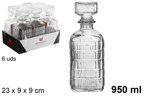 Botella cristal licor Tajo 950 ml