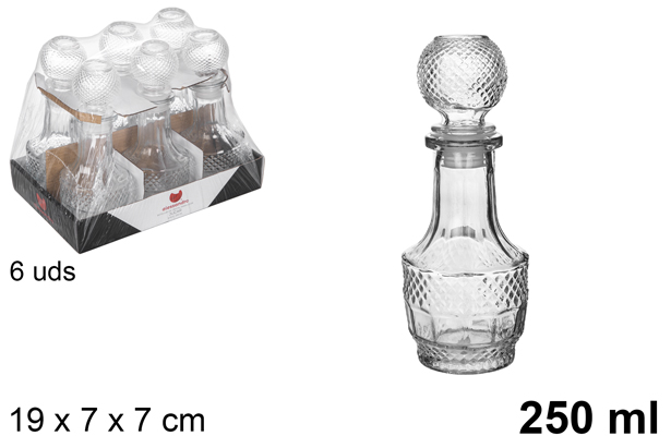 [105434] Botella cristal licor Júcar 250 ml