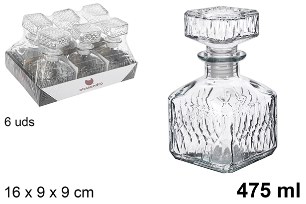 Garrafa de vidro para licor Duero 475 ml