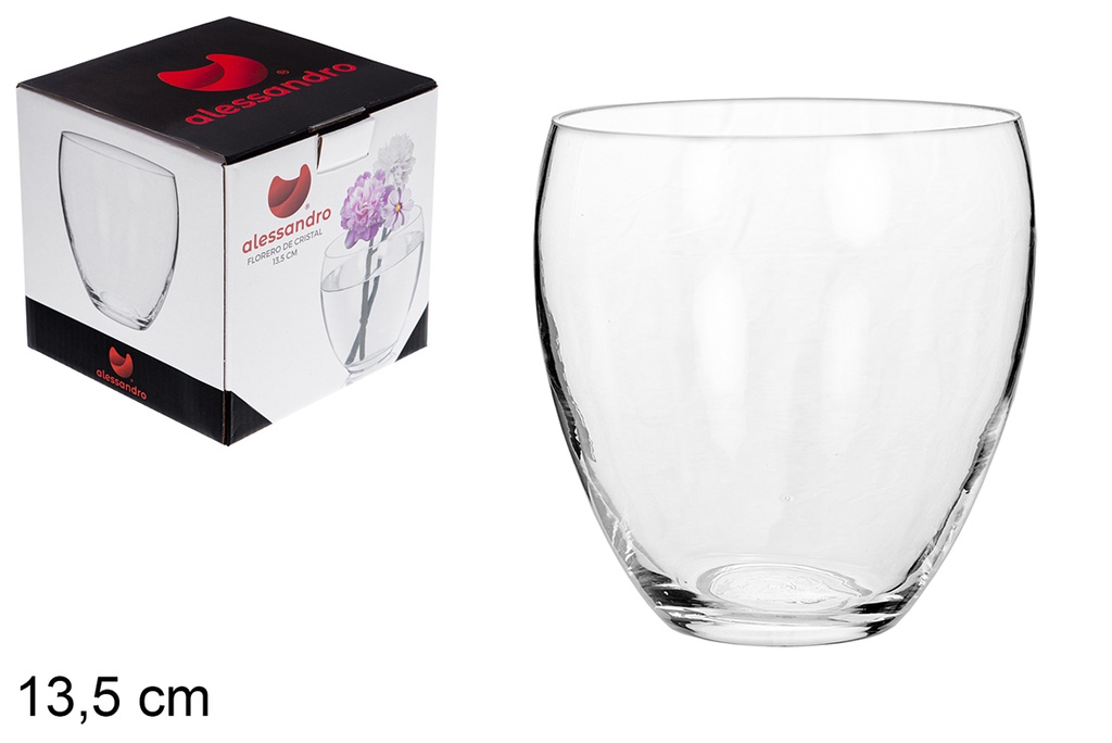 Glass flower vase 13,5 cm
