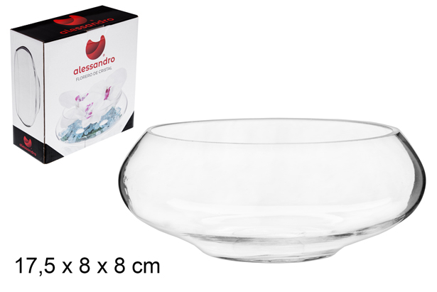 Vaso de vidro 17,5x8 cm