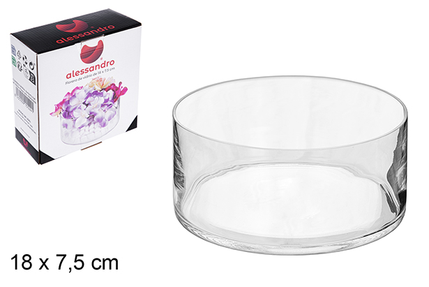 [105524] Vase en verre 18x7,5 cm
