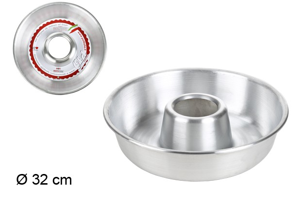 Conical aluminum tart pan with hole 32 cm