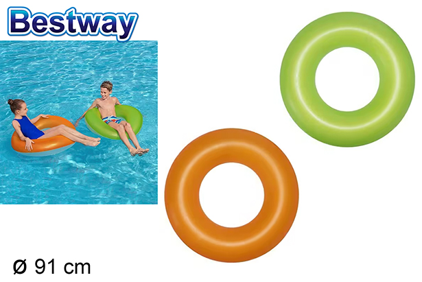 [200227] Flotador neón Frosted + 10 años bolsa 91 cm