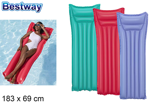 [200253] Materassino gonfiabile in colori assortiti borsa bw 183x69 cm