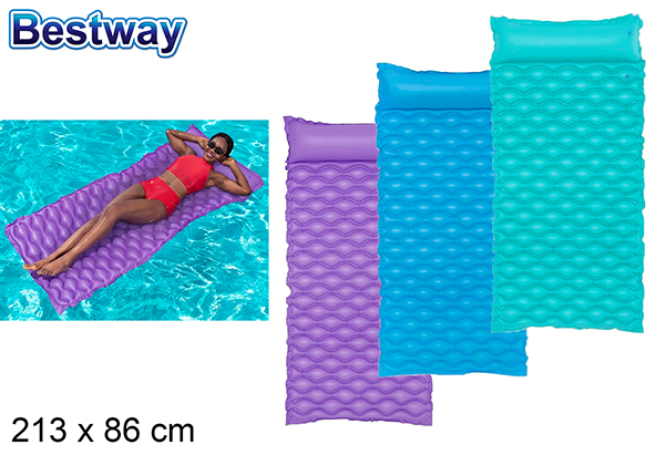 [200254] Colchoneta hinchable enrollable bolsa  bw 213x86 cm