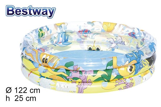 Decorated inflatable pool 122x25 cm