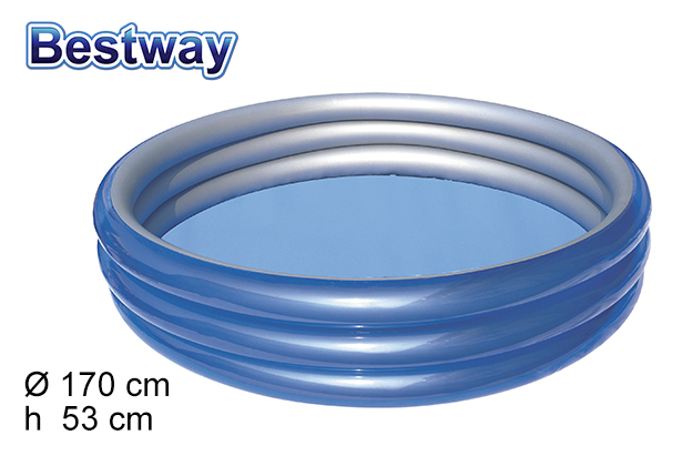 Piscina inflável de metal 3 anéis 170 cm