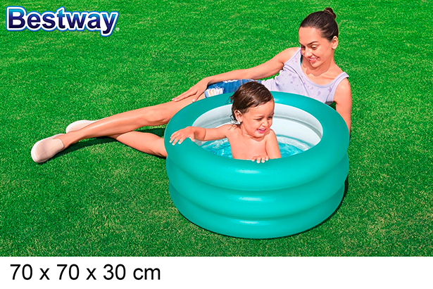 Piscina hinchable infantil 3 aros bolsa bw 70x30 cm