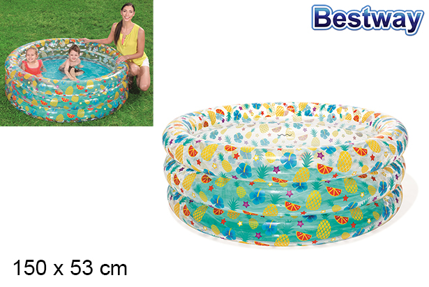 [202923] Piscina hinchable transparente Sea Life 150x53 cm