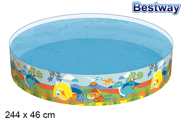 Piscina hinchable dinosaurios Fill y Fun 244x46 cm