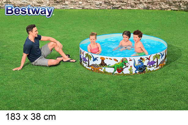 [202948] Piscina hinchable dinosaurios Fill y Fun 183x38 cm
