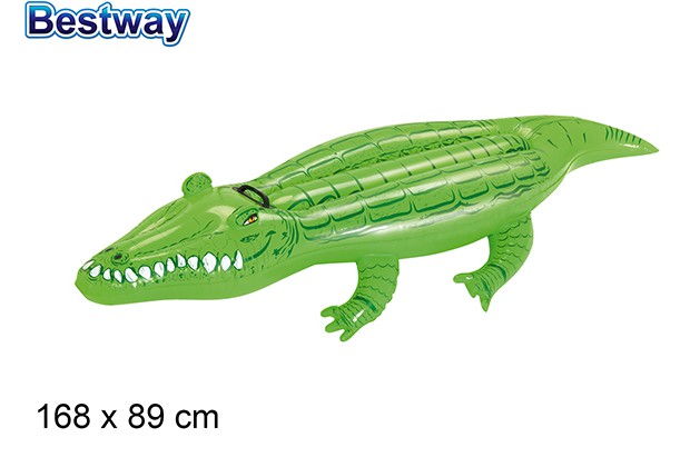 Inflatable crocodile mattress box bw 168x89 cm