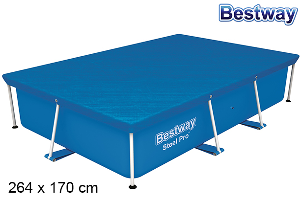 Cubierta para piscina rectangular 264x170 cm