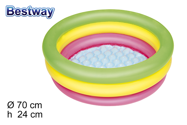 Piscina hinchable infantil 3 anillos 70 cm