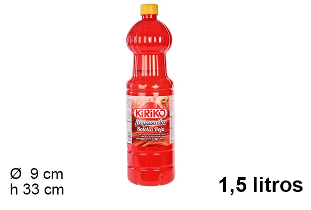 Nettoyant pour sols en bouteille rouge Kiriko 1,5 l.