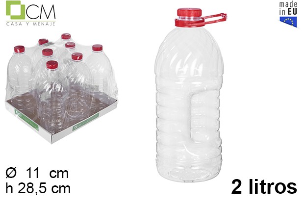 Garrafa plástico PET 2 l.