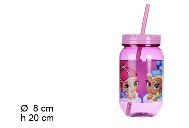 Bottiglia con cannuccia Shimmer & Shine