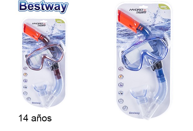 Diving mask and snorkel pack for 14 years