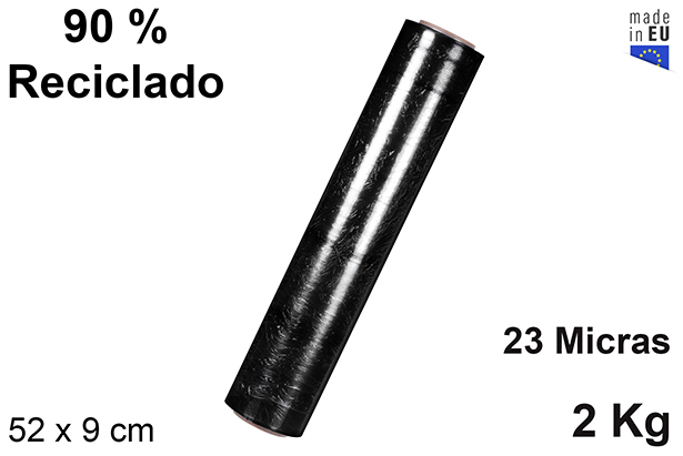 Film estirable negro 23 micras 2 kg.