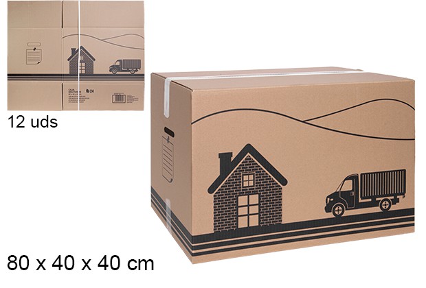 Caixa de papelão multiuso 80x40x40 cm