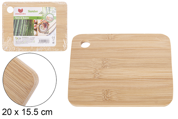 Tábua de corte multiuso bambu 20x15,5 cm
