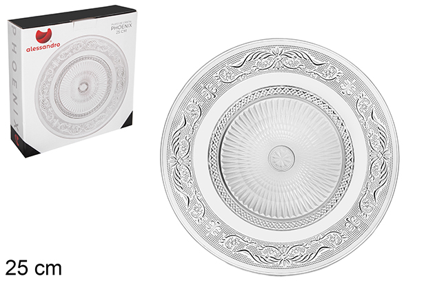 [105418] Assiette en verre Phoenix 29 cm