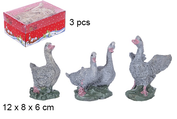 Pack 3 canards en résine couvercle PVC