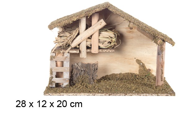 Wooden cabin 28x12x20 cm